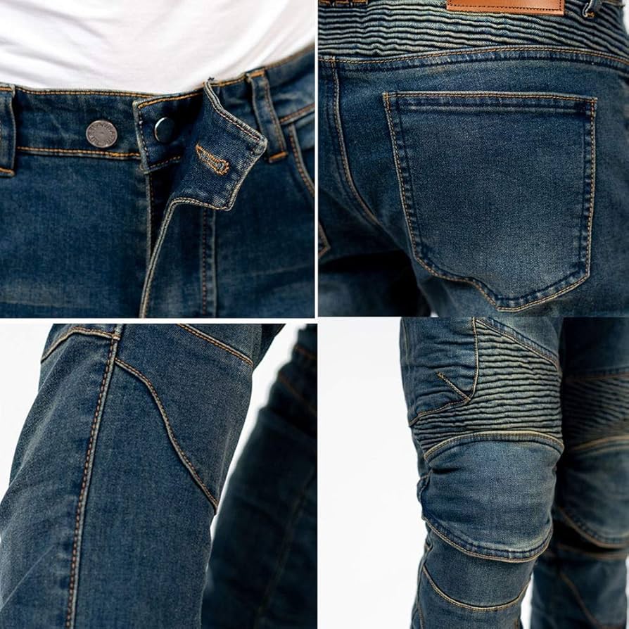 Motorradhose Gesteppt Abnehmbar Gefüttert Wasserdicht CE Schutzpanzerhose 256517743962
