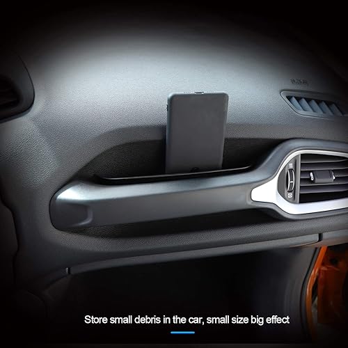 Miniatura 4 de JeCar Bandeja de almacenamiento con asa de agarre para Jeep Renegade, organizador de almacenamiento para Jeep Renegade 2015-2023