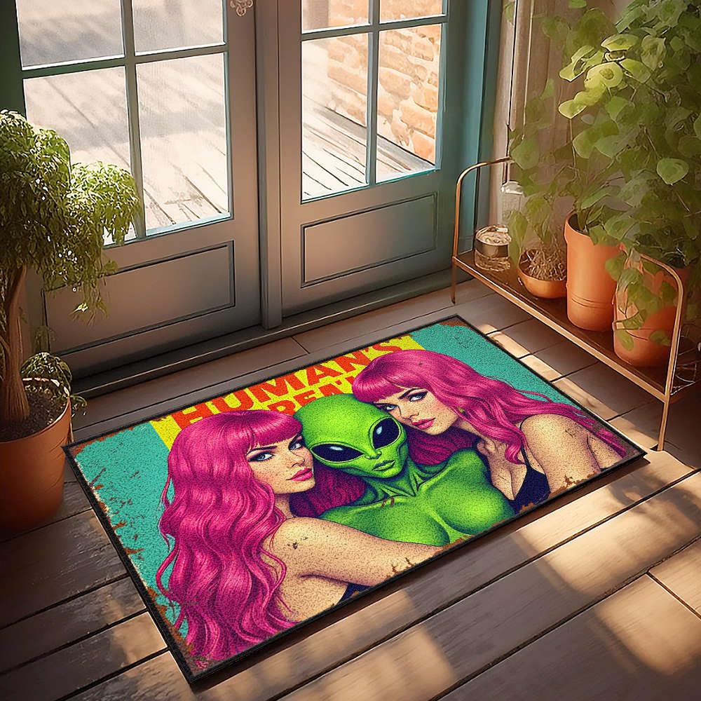 Tapis de porte d'automne Alien pour sublimer l'entrée d'une chambre d'ado