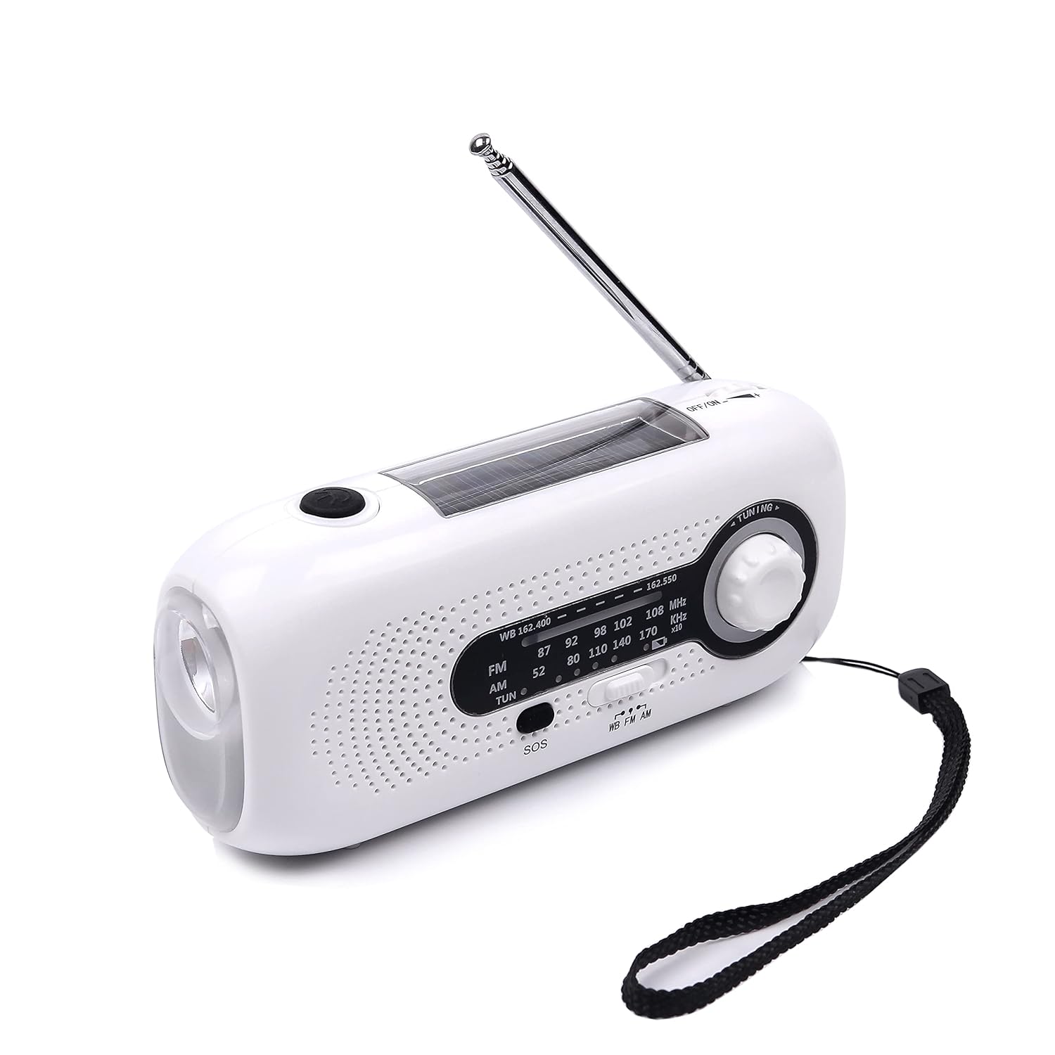 Emergency Weather Hand Crank Radios SOS Alert AM FM NOAA Solar Radio with Flashlight Cell Charger for Home