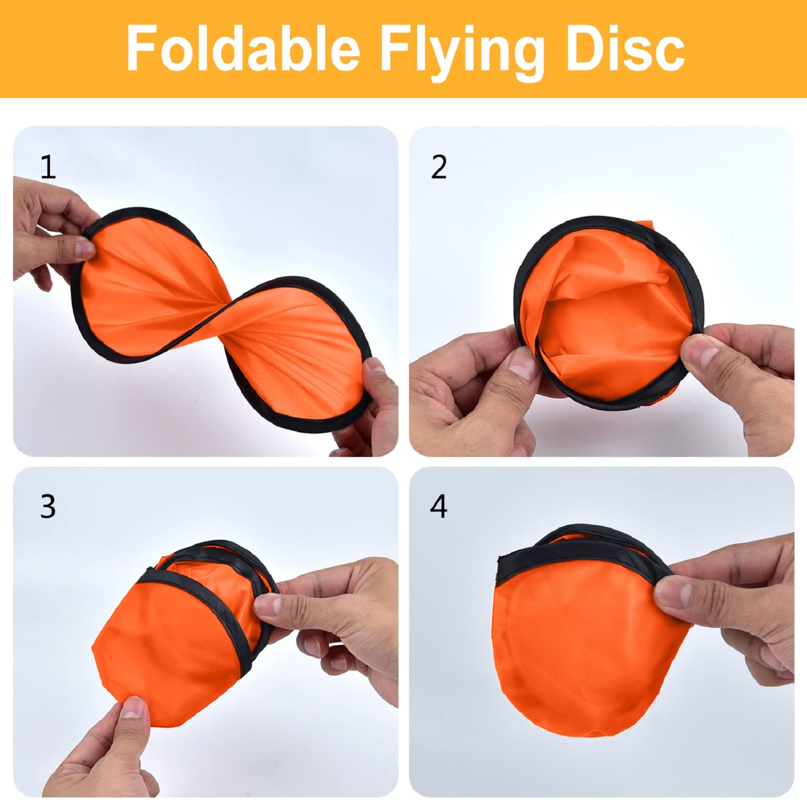 30 ventiladores de disco volador plegables con bolsa, juego de juguetes de bolsillo plegable para niños, diversión de fiesta de cumpleaños, juegos de actividades al aire libre de verano, 4