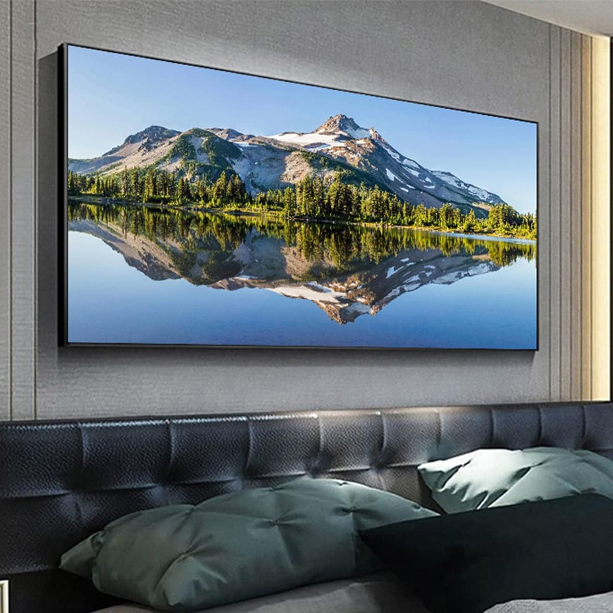Instarry 5D Diamond Painting Large Size Snow Mountains and Lakes Cross Stitch Mosaic Living Room Bathroom Decor Wall Art Arts and Crafts 39.4x15.7 inch