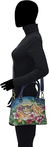 Miniatura 6 de Anna by Anuschka Bolso pequeño pintado a mano de cuero genuino original para mujer - Bolso de cuero para mujer Original, Genuine Leather