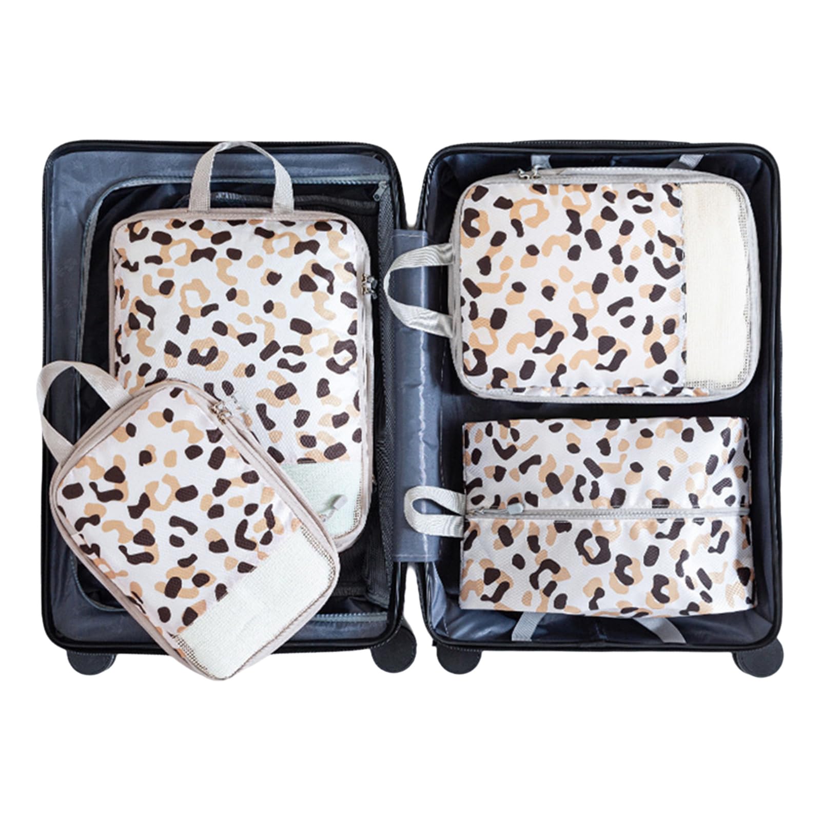 Of 4 Efficient Packing and Storage Cubes Stylish Printed Compression Cubes for Efficient Packing and Storage Waterproof