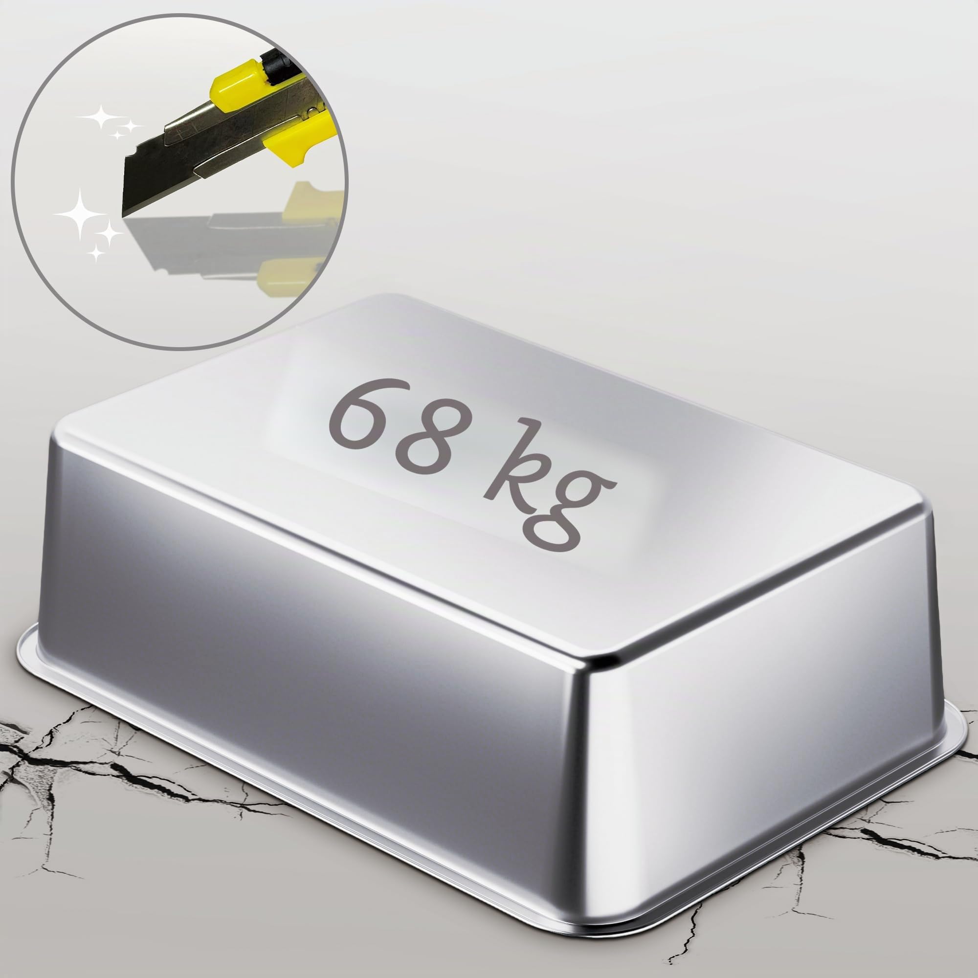 Vealind Katzenklo Edelstahl mit Deckel Groß Katzentoilette Metall Katzenklo Hoher Rand Offen Katzentoiletten Große Katzen Cat Litter Box