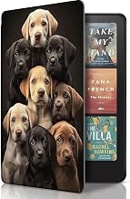 Case for Kindle Paperwhite 12th Gen 2024 (7") & Kindle Colorsoft Signature Edition – Premium PU Leather Cover with Auto Sleep/Wake, Lightweight & Durable Kindle Paperwhite Case, Labrador Puppies