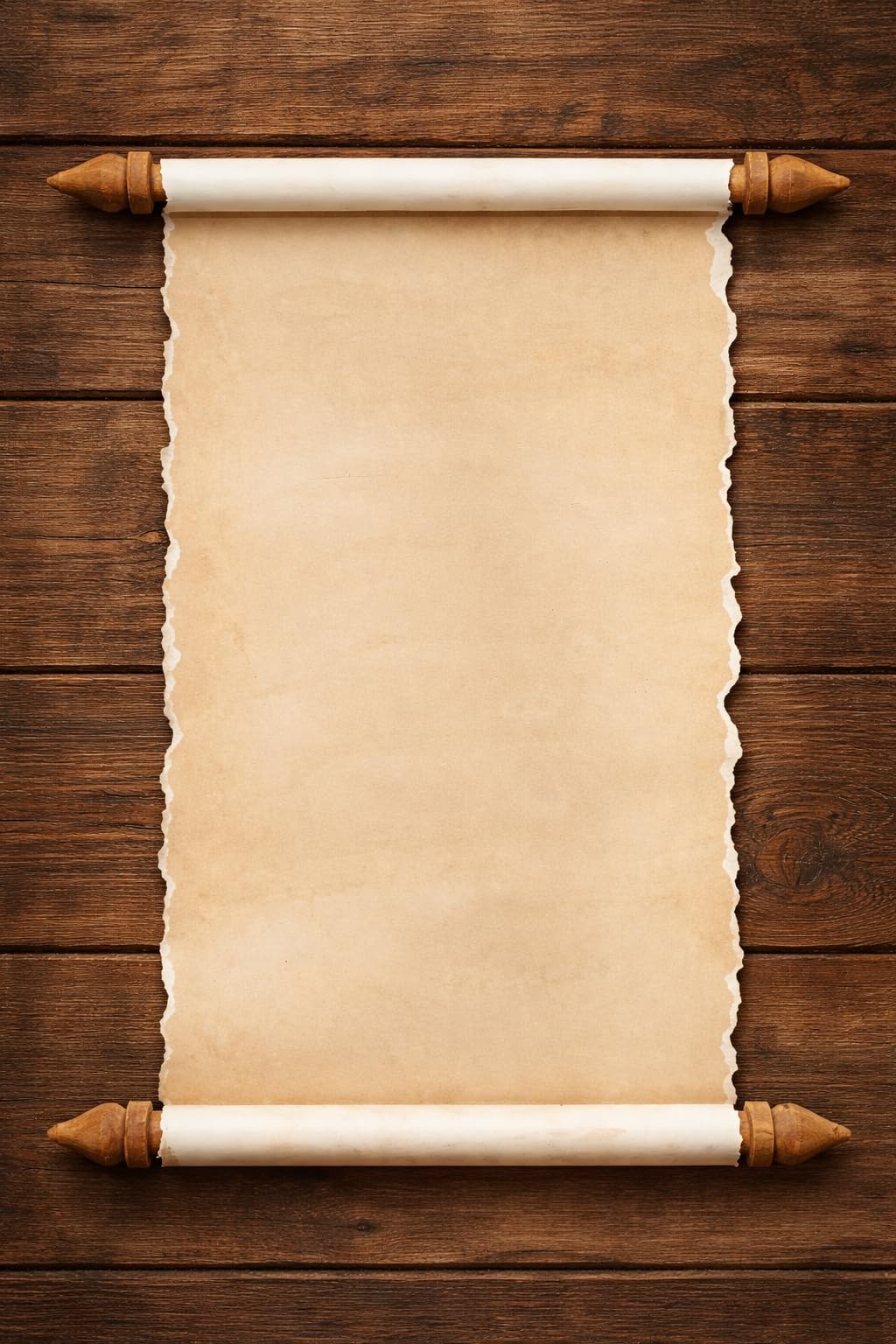 Beige Vintage Parchment Scroll with Wooden Ends – 11×9″ Decorative Paper for Home Wall Decor, Calligraphy, Wedding Sign, Gift-image-1