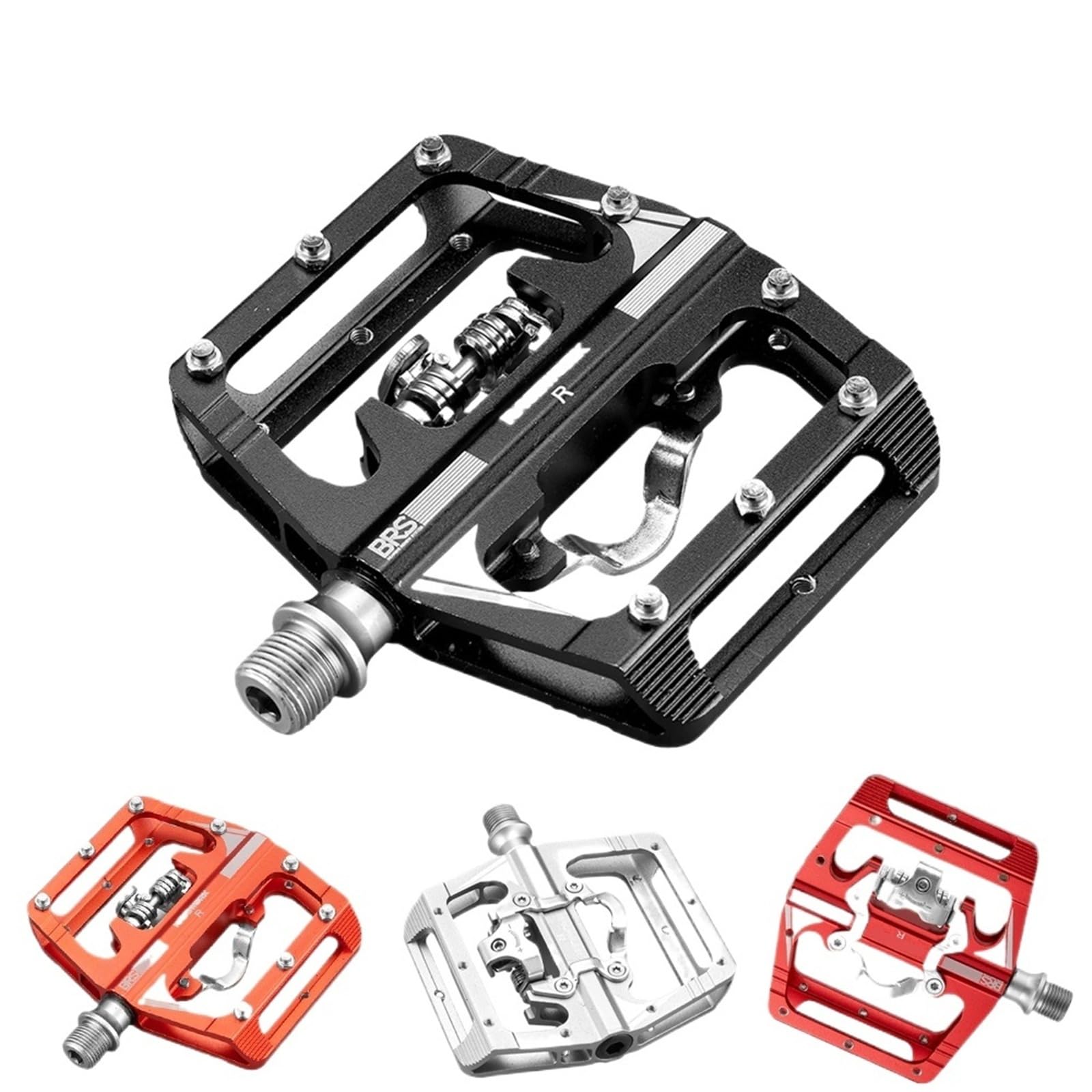 Genérico Compatible con el Juego de Pedales automáticos RACEWORK MTB, Pedales de Plataforma con medidor de Potencia de Doble función con Clip Lateral único,Piezas