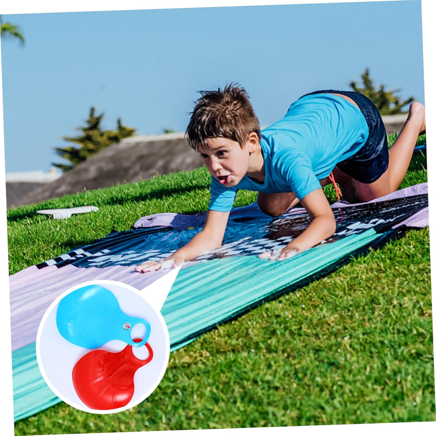 3pcs Boys and Girls Slider Foam Sleds for Grass Snow Sleds Comfortable Handle