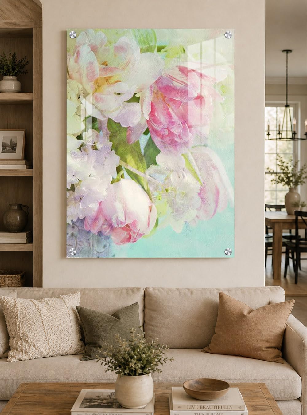DesignSkinz Wall Art | Acrylic Glass Printed Art | Modern Decor for Living Room, Bedroom, Office, Study, Shelf (45x60inch) - Les Fleurs (2)