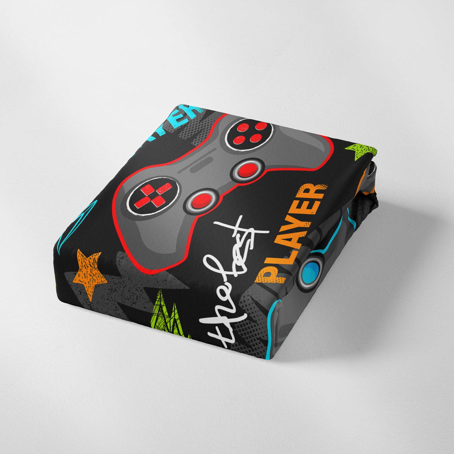 AILONEN Gamer Bedding Sets for Boys, Gaming Duvet Cover Set King Size,Boys Video Games Comforter Cover, Bed Set for Teen Boys Bedroom,Gamepad Controller,3 Piece with 2 Pillow Shams