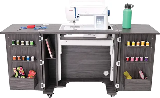 Bandicoot Gray Koala Sewing Cabinet with Hydraulic Lift