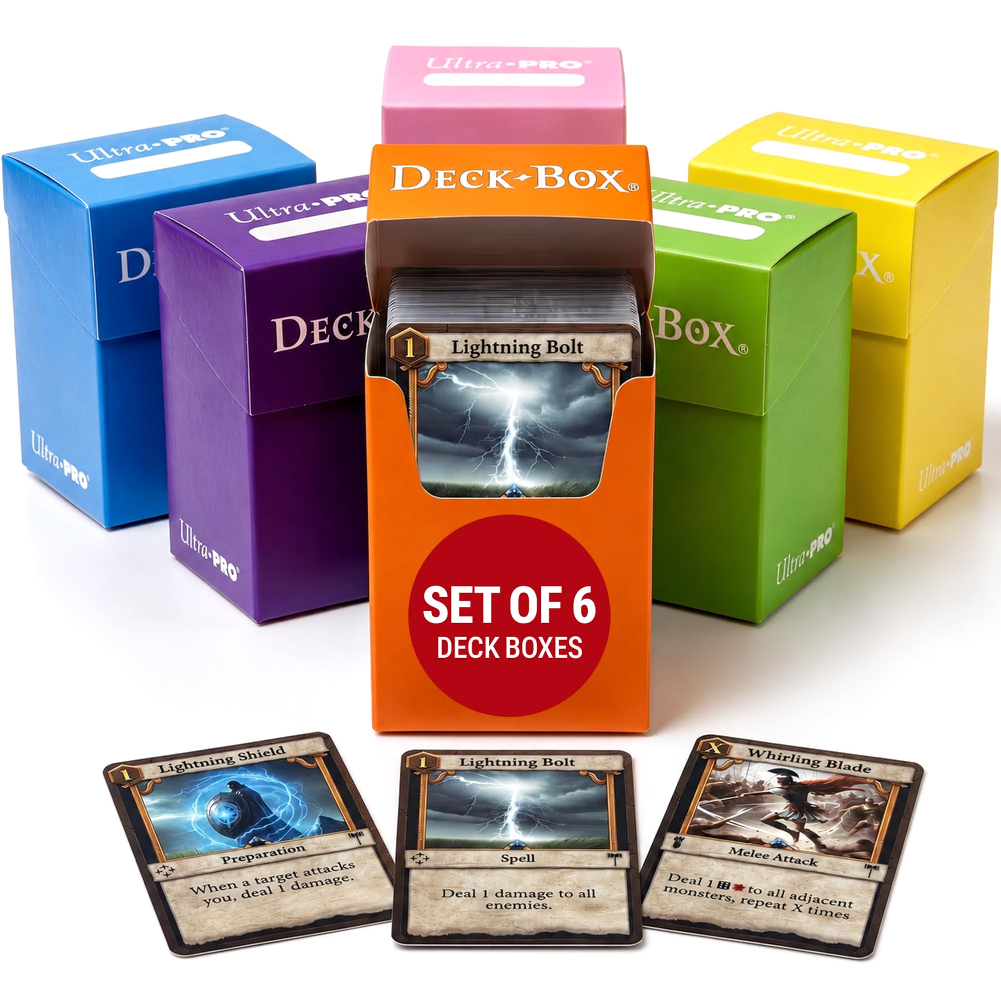 MTG Ultra Pro パズルカードセット Amazon.com: Ultra-Pro Deck Box, Set of 6 (Orange, Purple, Light
