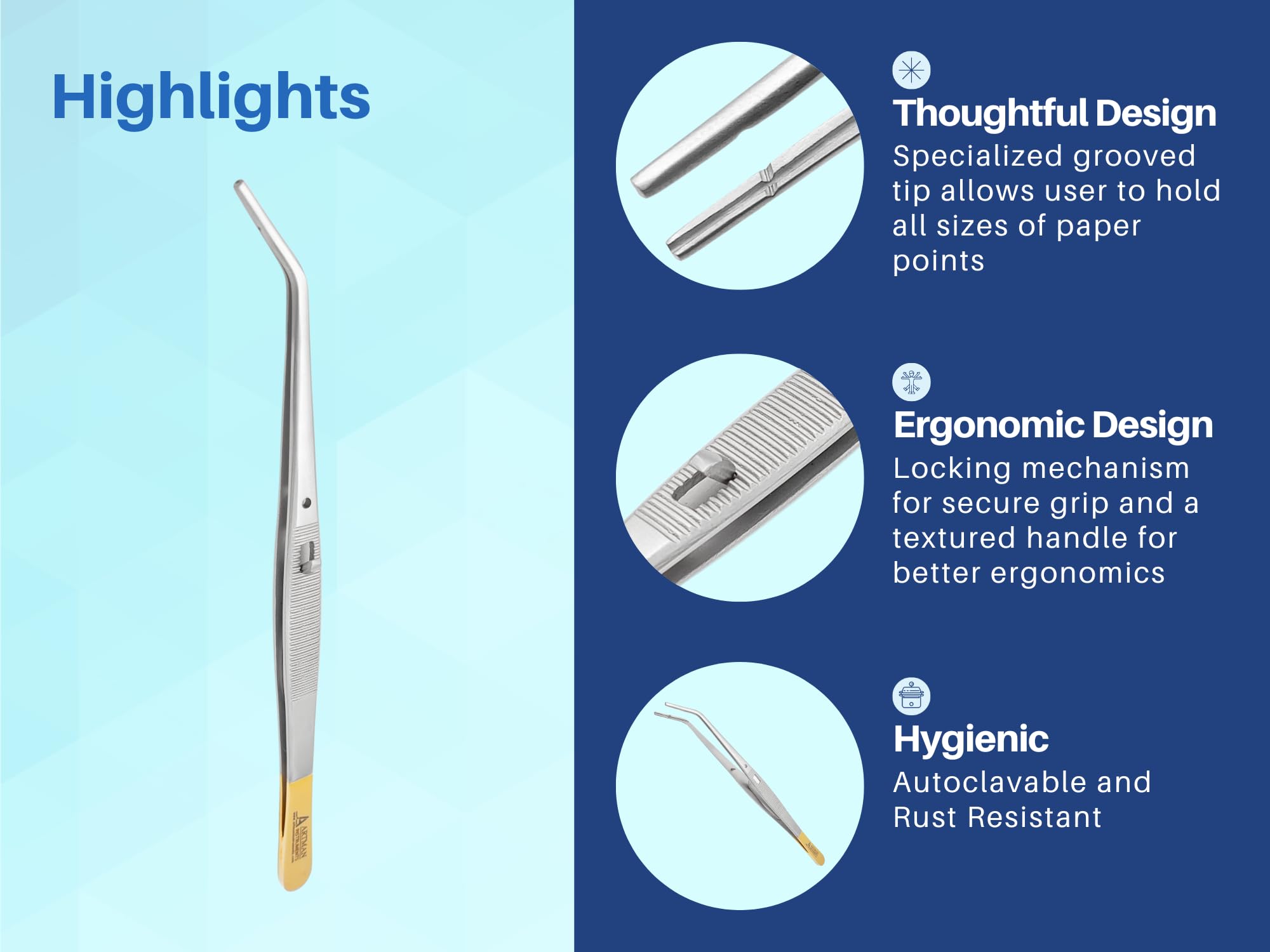 Amazon.co.jp: 歯内ピンセット ペーパーポイントホールディング