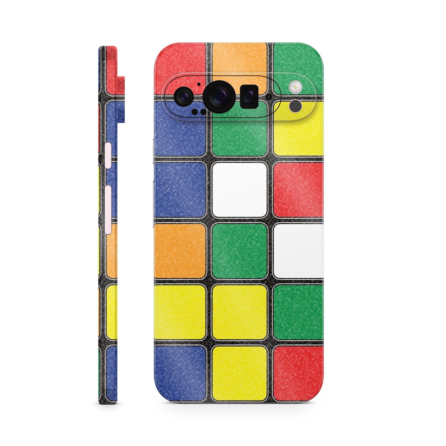 Glossy Glitter Phone Skin Compatible with Google Pixel 9 Pro - Puzzle Cube - Premium 3M Vinyl Protective Wrap Decal Cover | Crafted in The USA by MightySkins