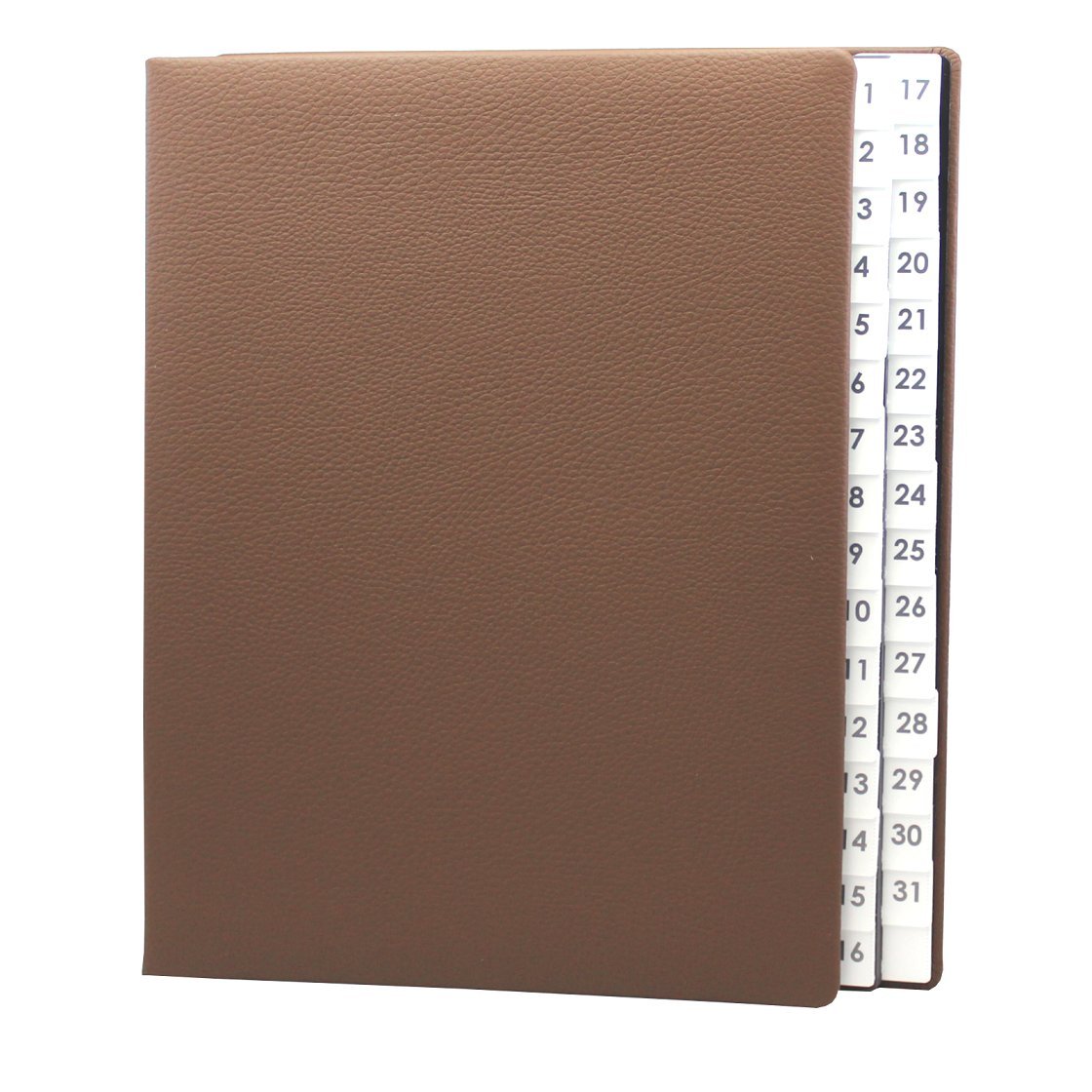 Classificatore con indice 1 – 31 in pelle bovina marrone