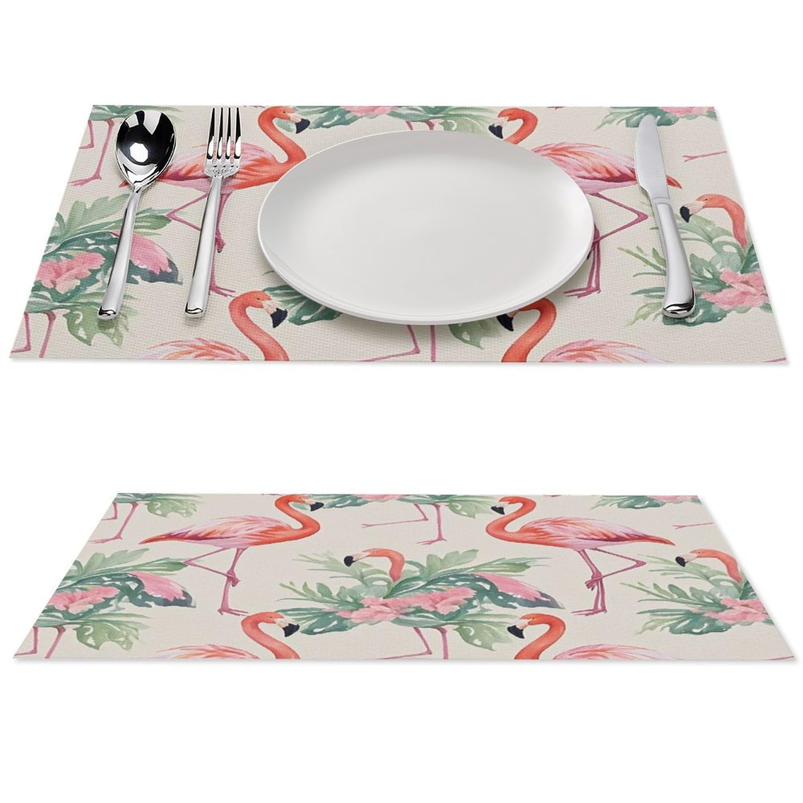 Sets de table en PVC flamant rose pour des repas chaleureux en terrasse ou cuisine