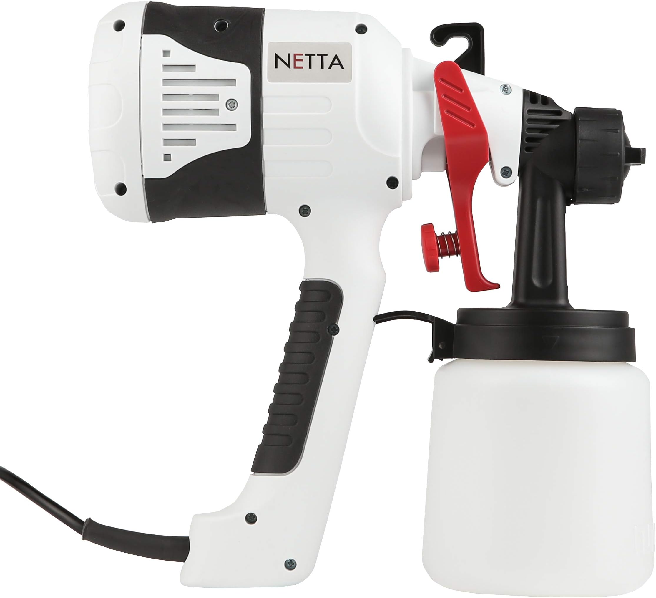 NETTA Electric Paint Sprayer, Paint Spray Gun – with Adjustable Nozzles, Suitable for Interior and Exterior Painting Such As; Ceiling, Fences, Walls and Many More – 650W
