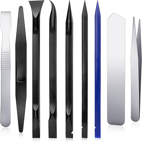 OIIKI Herramientas de raspador de plástico pequeñas para eliminar calcomanías, limpieza de pintura, 9 piezas, herramienta de raspado estrecho,
