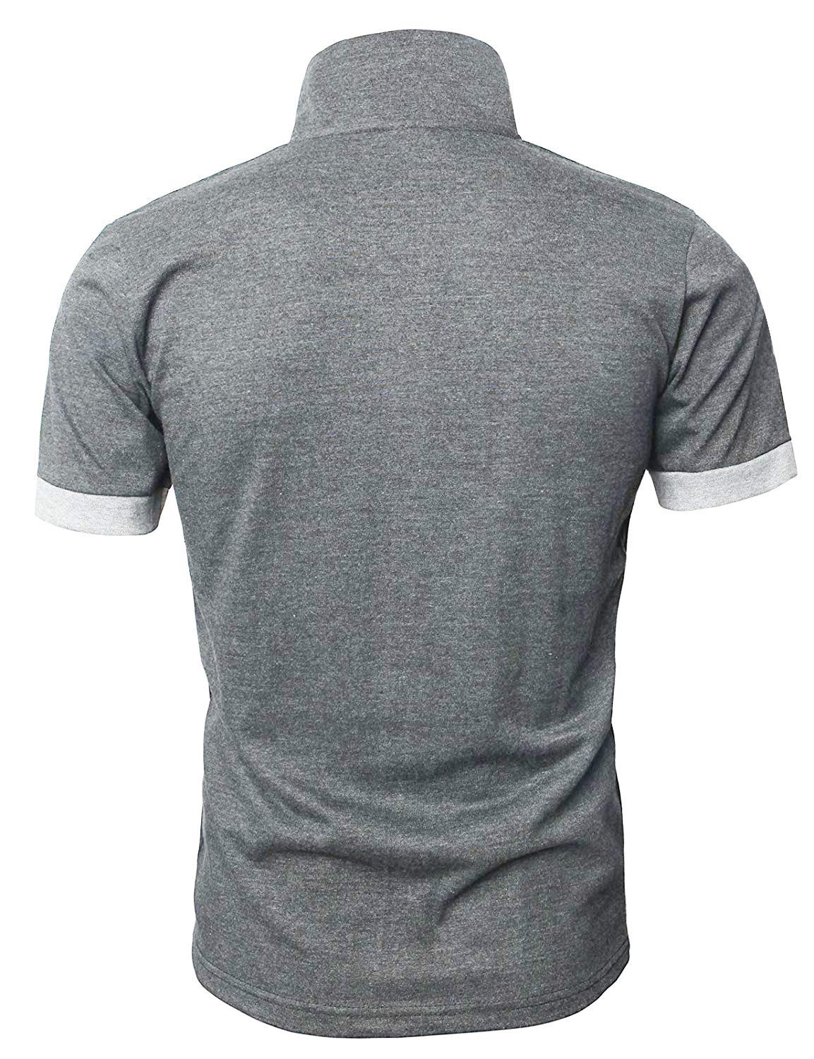 KUNJLELP Polo Uomo Manica Corta Ricamo di Giraffa Estive T-Shirt M-3XL Maglietta Camicia Abbigliamento da Lavoro