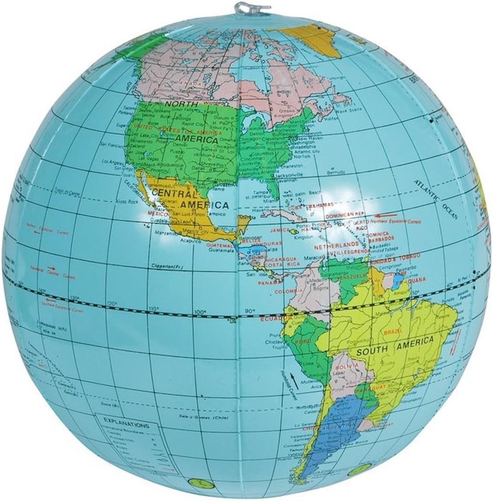 16 Inch World Globe Inflates Pack of 24