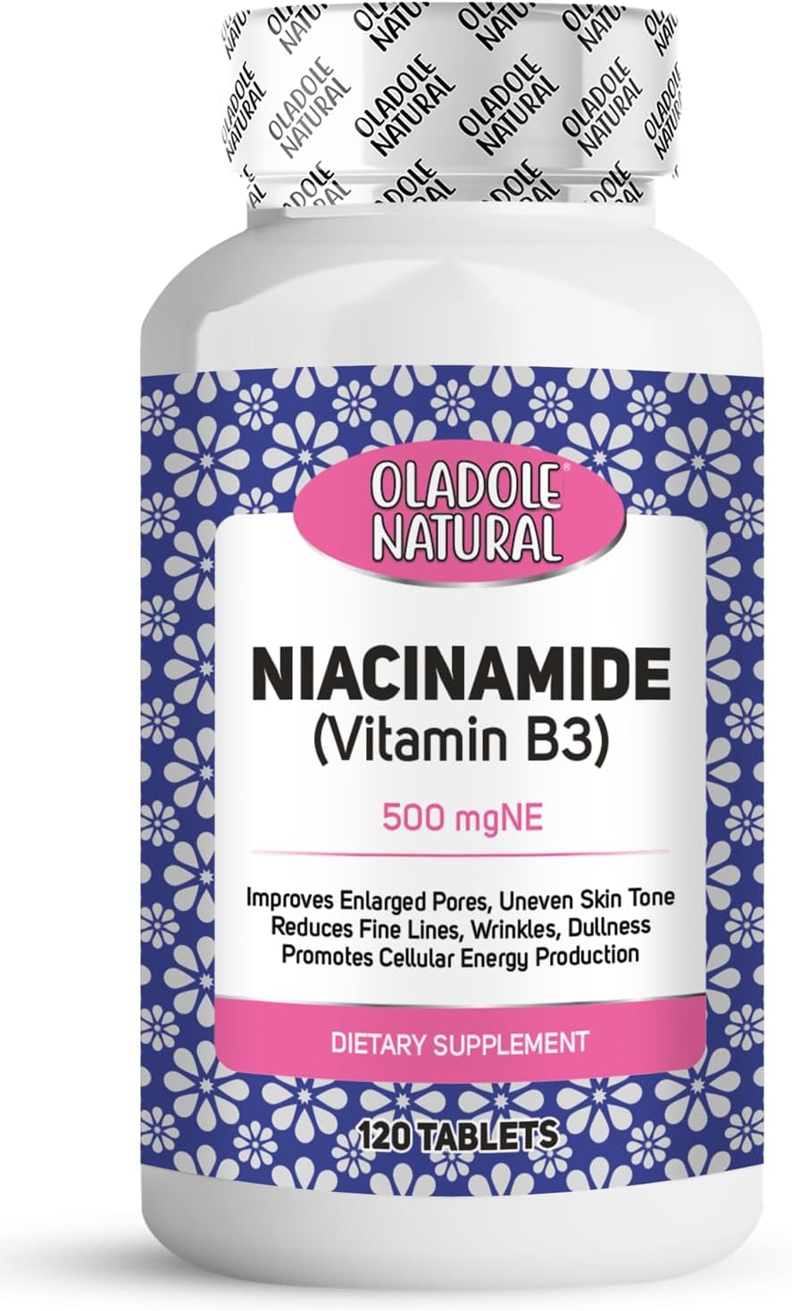 Niacinamide Vitamin B3-500mgNE (120 Tablets) | For Skin Health, Energy Boost, Metabolism Support, Promotes Cellular Health, Powerful Antioxidant | Non-GMO, Gluten-Free