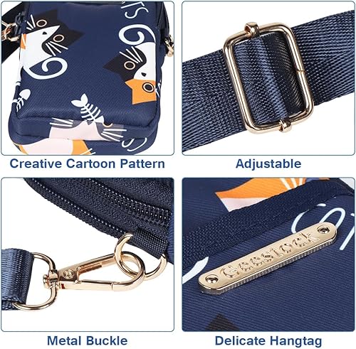 Miniatura 5 de Geestock Bolso cruzado pequeño para teléfono celular con bandas para los brazos, soporte para llaves de teléfono para correr, caminar, senderismo y