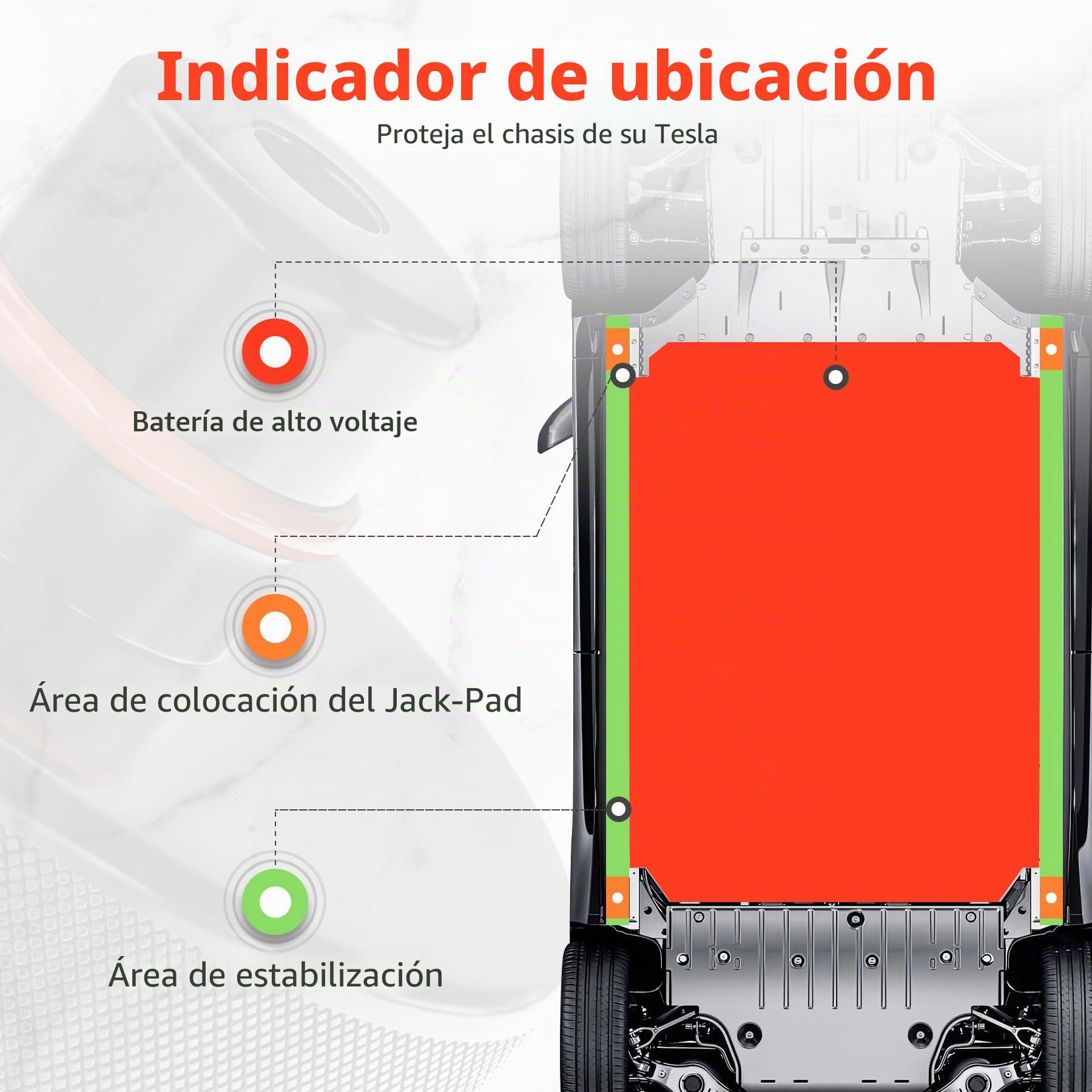 4PCS Almohadilla de Elevación para el Tesla Model 3/S/X/Y,Almohadillas de Goma Gato Hidraulico,Soporte Tesla Jack Pad Protege,Almohadillas de Goma para Modelo Tesla