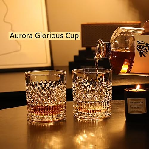 Miniatura 5 de Vasos de whisky antiguos con caja de lujo, estilo clásico vintage, ideas de regalos para él, papá, marido, amigos, perfectos para whisky, bourbon,