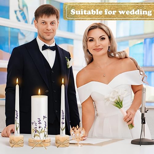 Vista 34 de Irenare Unity - Velas con soporte para ceremonia de boda, accesorios de decoración de boda, portavelas de cristal, vela para eventos formales