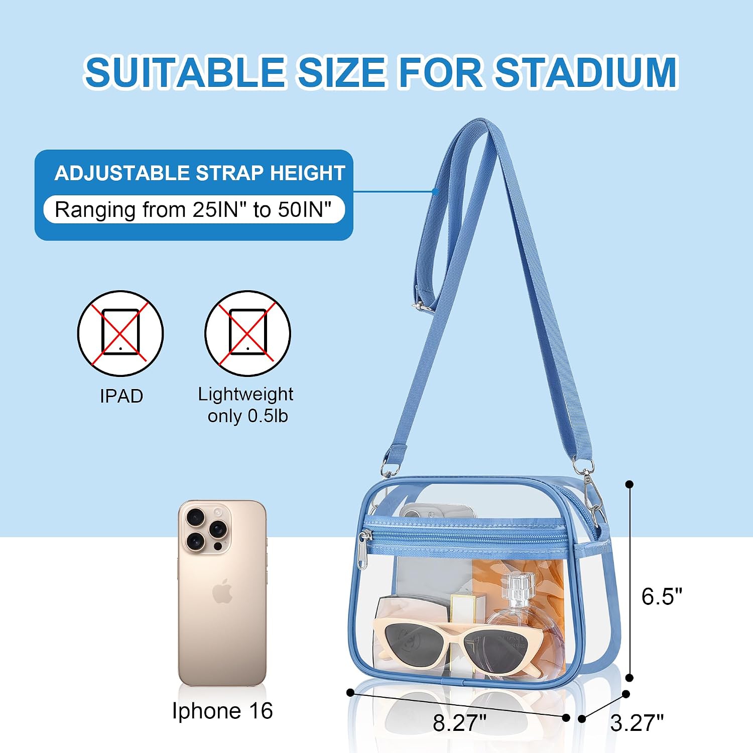Clear Bag for Stadium Events Stadium Approved Women's Top-Handle Handbags thumbnail