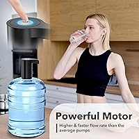 Vista 5 de 5 Gallon Automatic Drinking Portable Water Dispenser - Universal Electric Water Bottle Pump, USB Rechargeable, with 2 Silicone, for Home & Camping