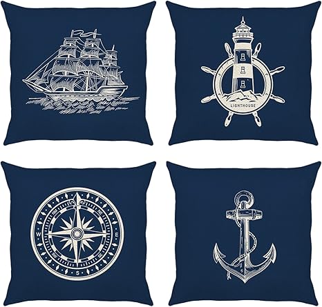 nautical throw pillows amazon