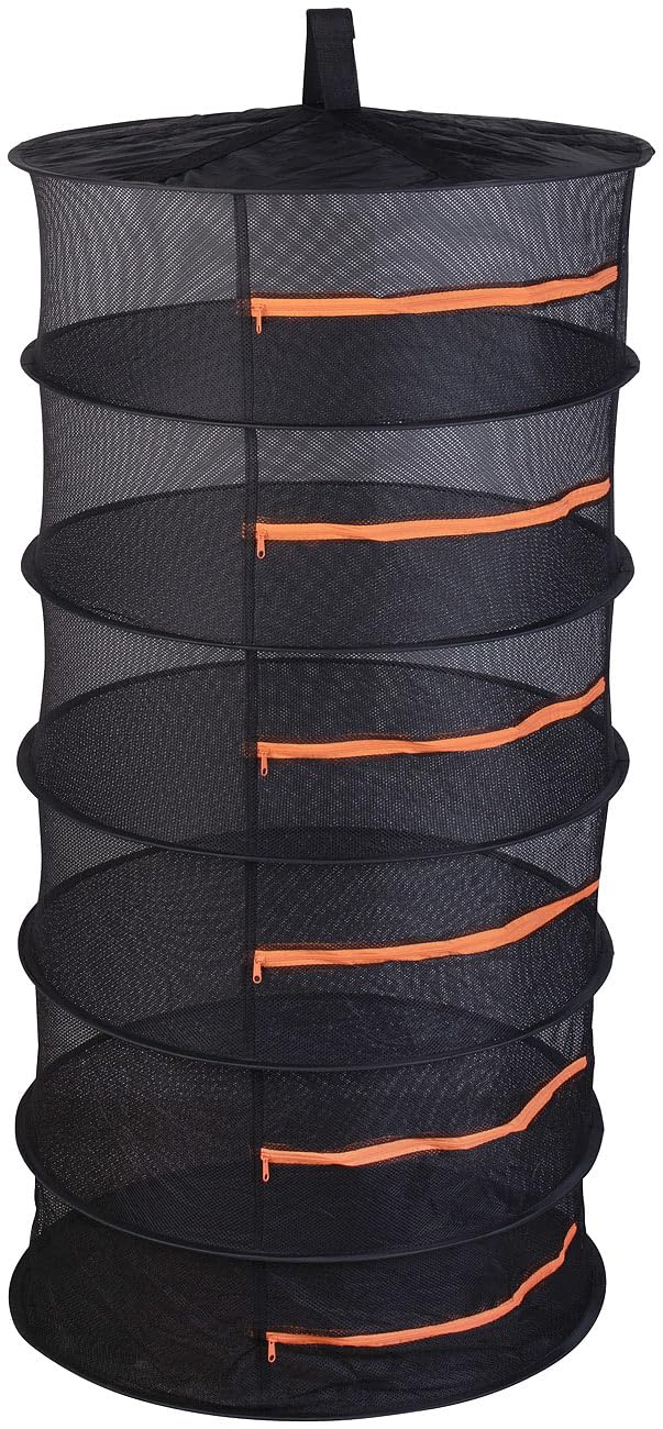 Royal Gardineer Kräuter-Trocknungsnetze: 2er-Set 6-lagige Netz-Hänge-Abtropfgestelle für Kräuter, 120 x 60cm (Netzgestell für, Trockengestelle)