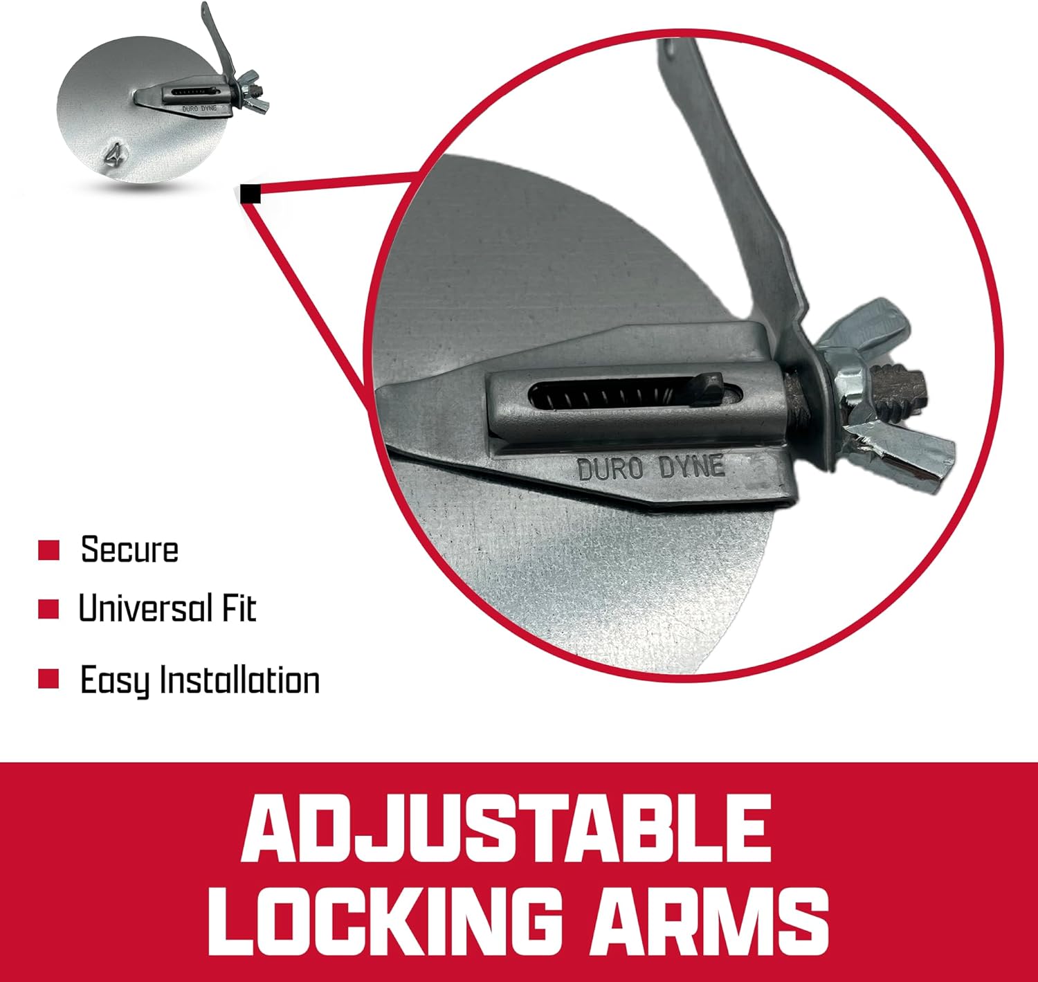 4” Round HVAC Duct Damper – 30 Gauge Galvanized Steel Airflow Control Plate with Adjustable Locking Arms (for 4 inch Diameter Ducts) – Also Available in 4”, 6”, 8”, 10”, & 12” Sizes