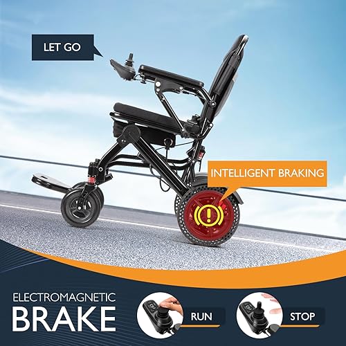 Miniatura 7 de UrHeall Sillas de ruedas motorizadas para adultos, silla de ruedas eléctrica plegable ligera, Silla de ruedas electrica para adultos Aprobado por