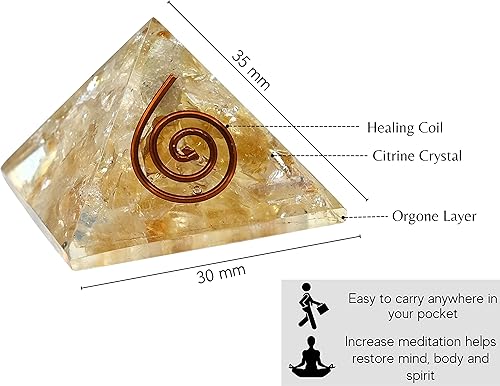 Miniatura 9 de Pirámide de orgón pequeña de cuarzo transparente para protección, protección de energía negativa y rejilla de cristal, pirámide de bricolaje para