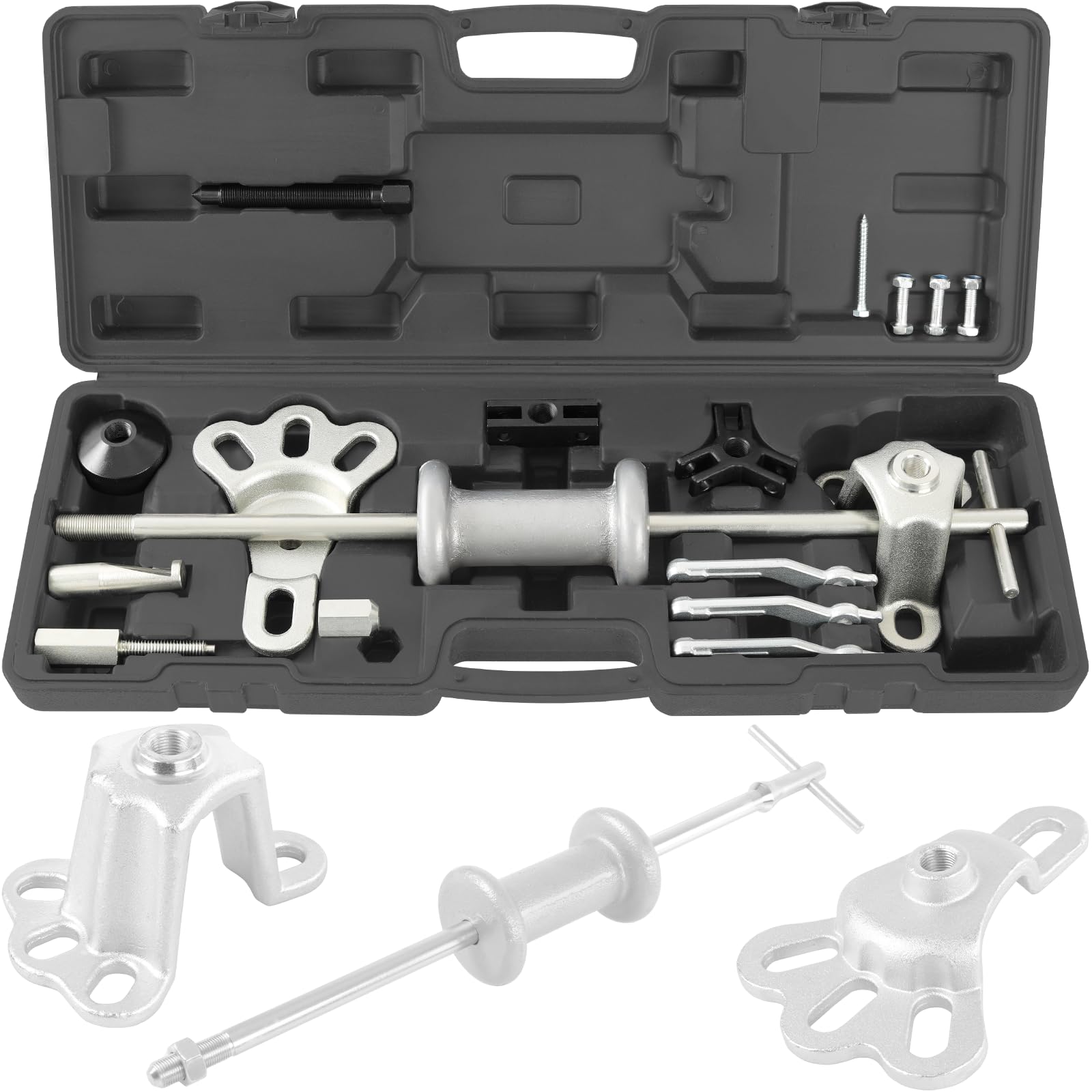 TECPO Juego de extractor universal de 4 a 5 agujeros para cubos de ruedas, también para carrocería