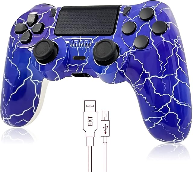 AUFGLO Dual Vibration Wireless Controller for Ps4/Pro/Slim (Lightning)