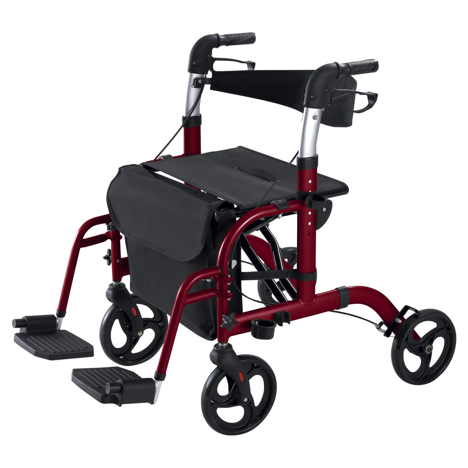 Buy Vive 2 in 1 Rollator Transport Wheelchair Walker for Seniors