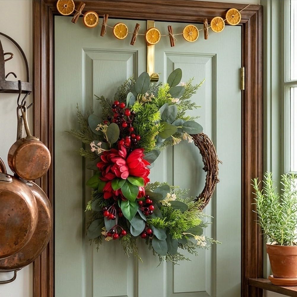 Festlicher Wandkranz 50cm Leichtes Weihnachtsdekor