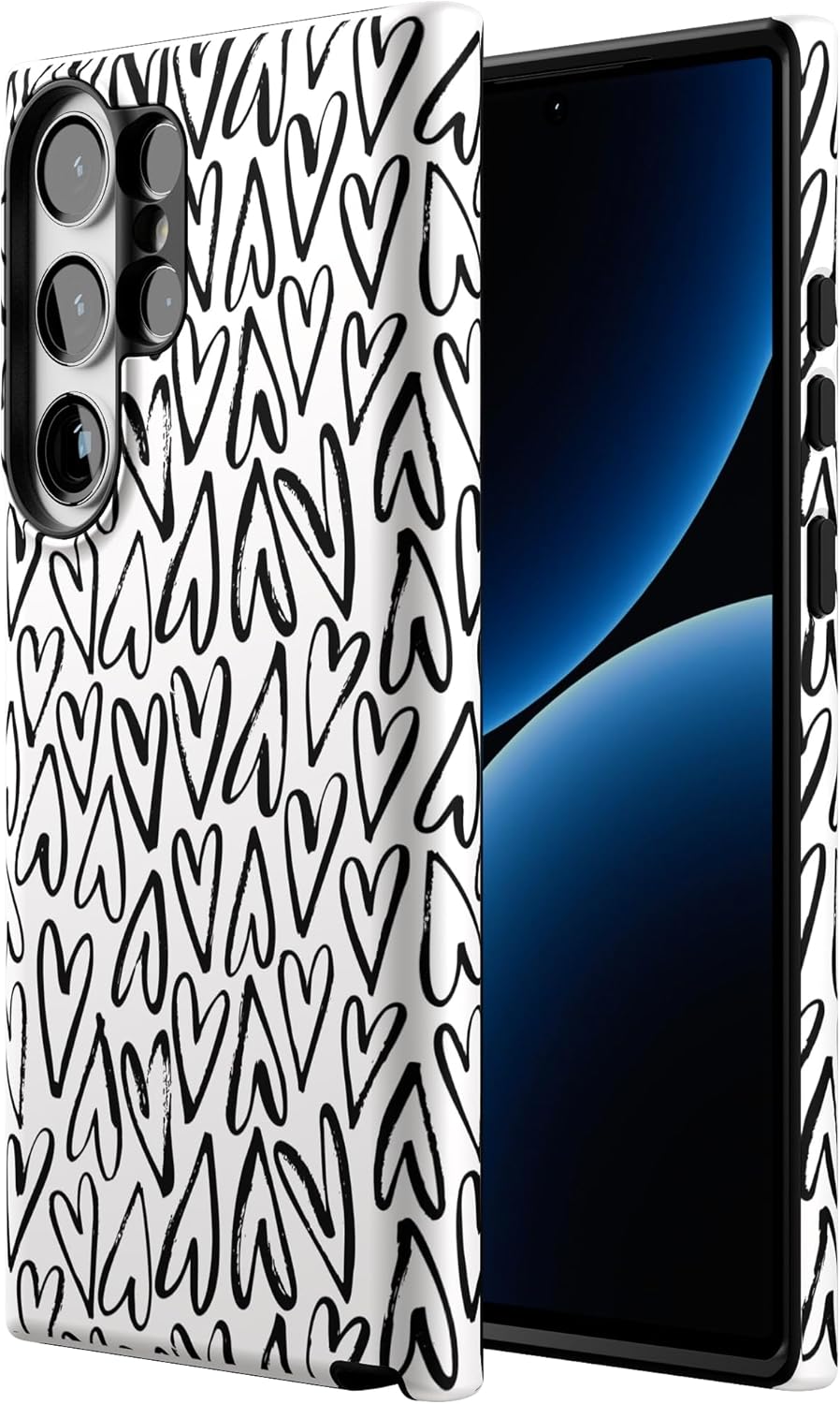 Casely Galaxy S23 Ultra Case | Heart Throb | Endless Hearts | Essential Slim Dual-Layer Protective Design