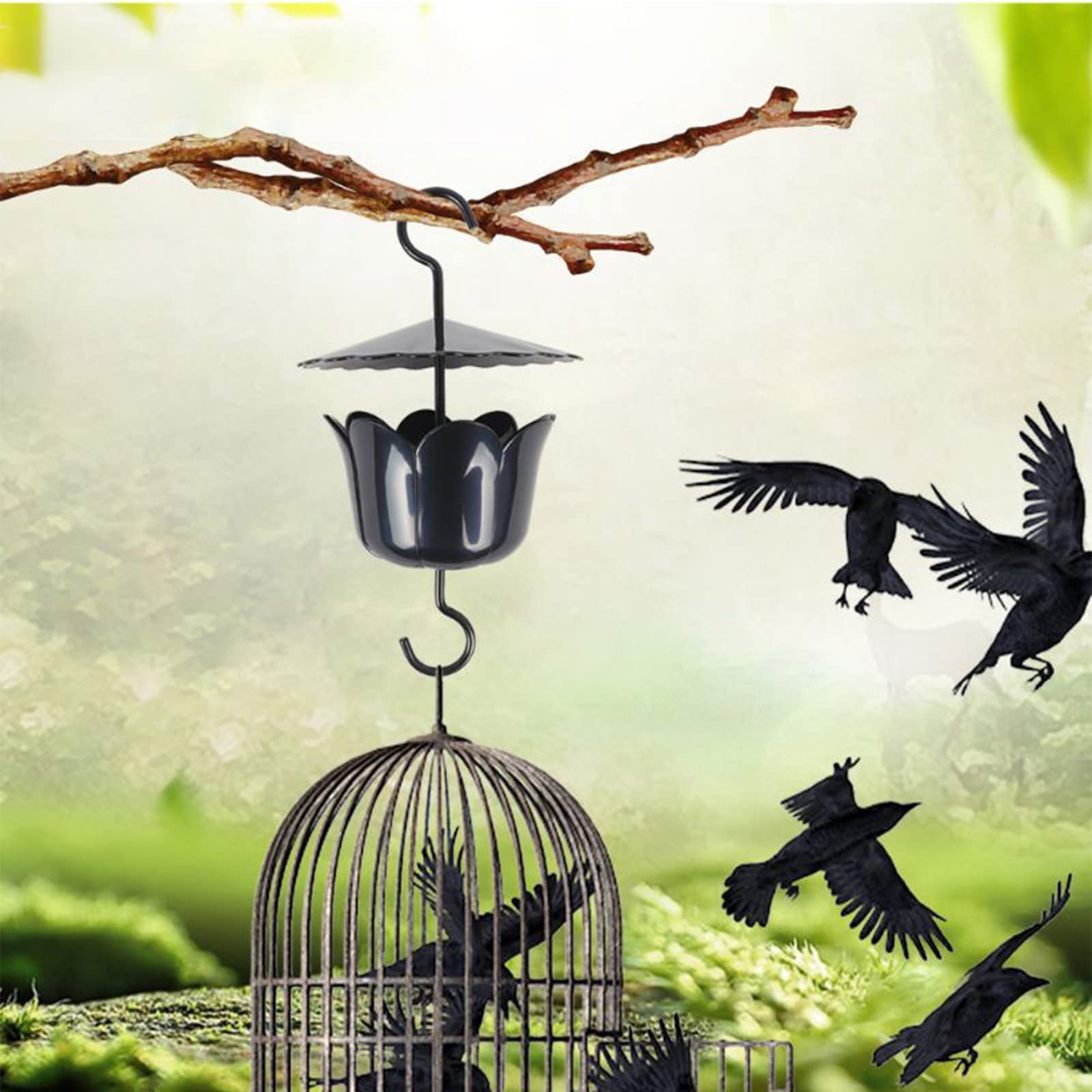 Protezione Antiformiche Per Mangiatoia Colibrì | Ombrello Rosso In ABS | Deterrente Per Formiche A Gancio - 4
