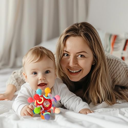 Miniatura 7 de Juguetes de dentición para bebés, mordedores Montessori, juguetes sensoriales para 0-6, 6-12 meses, regalos para niños de 1 año, niñas, bebés recién