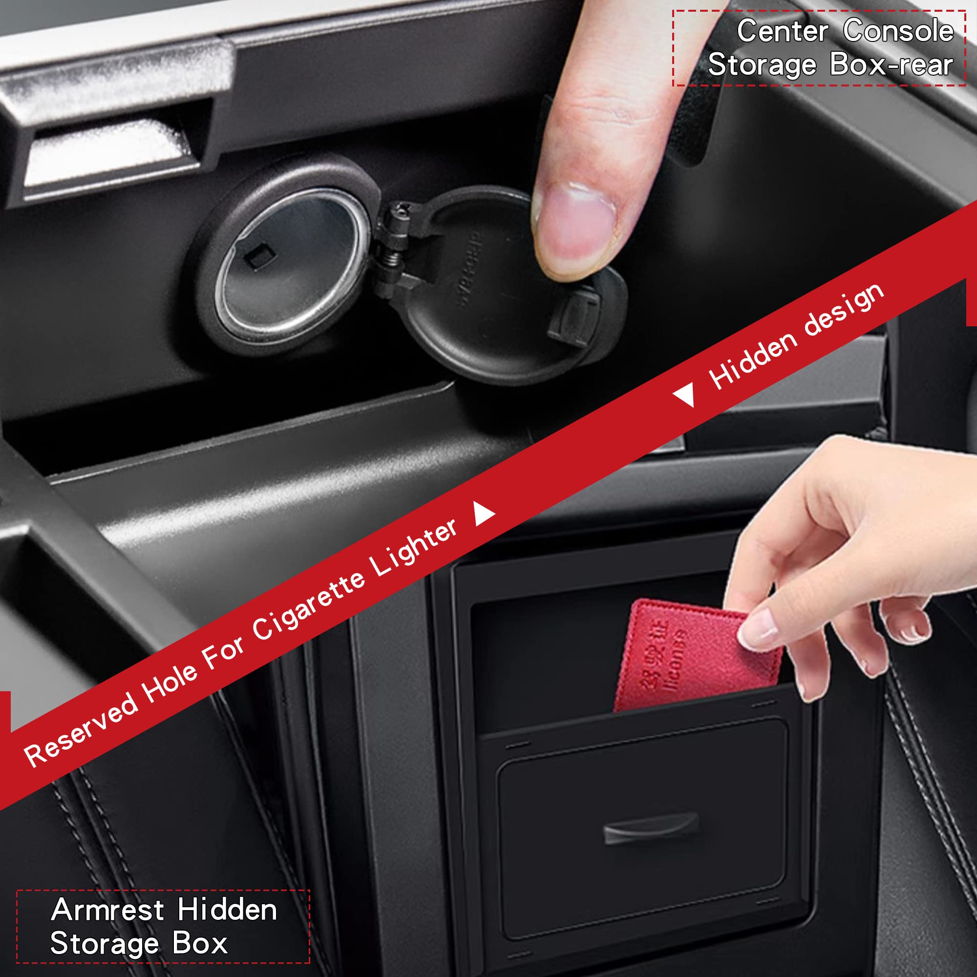 Arcoche Bandeja Organizadora De Consola Central Para Modelo Y 2021-2023 Modelo 3 2021-2023 Accesorios Tesla Bandeja Organizadora De Consola Central Juego De 6 Piezas