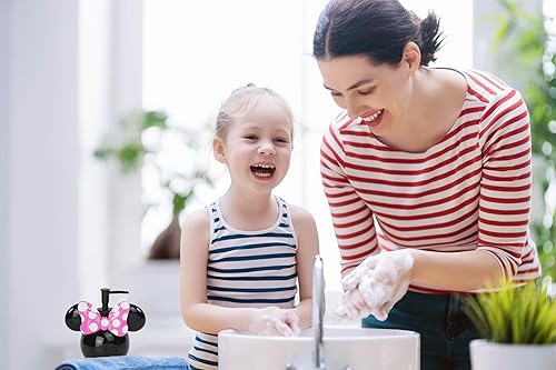 Miniatura 2 de Disney Minnie Mouse Dispensador de jabón  Accesorio de baño para niños rosa y negro  Bomba de loción de resina