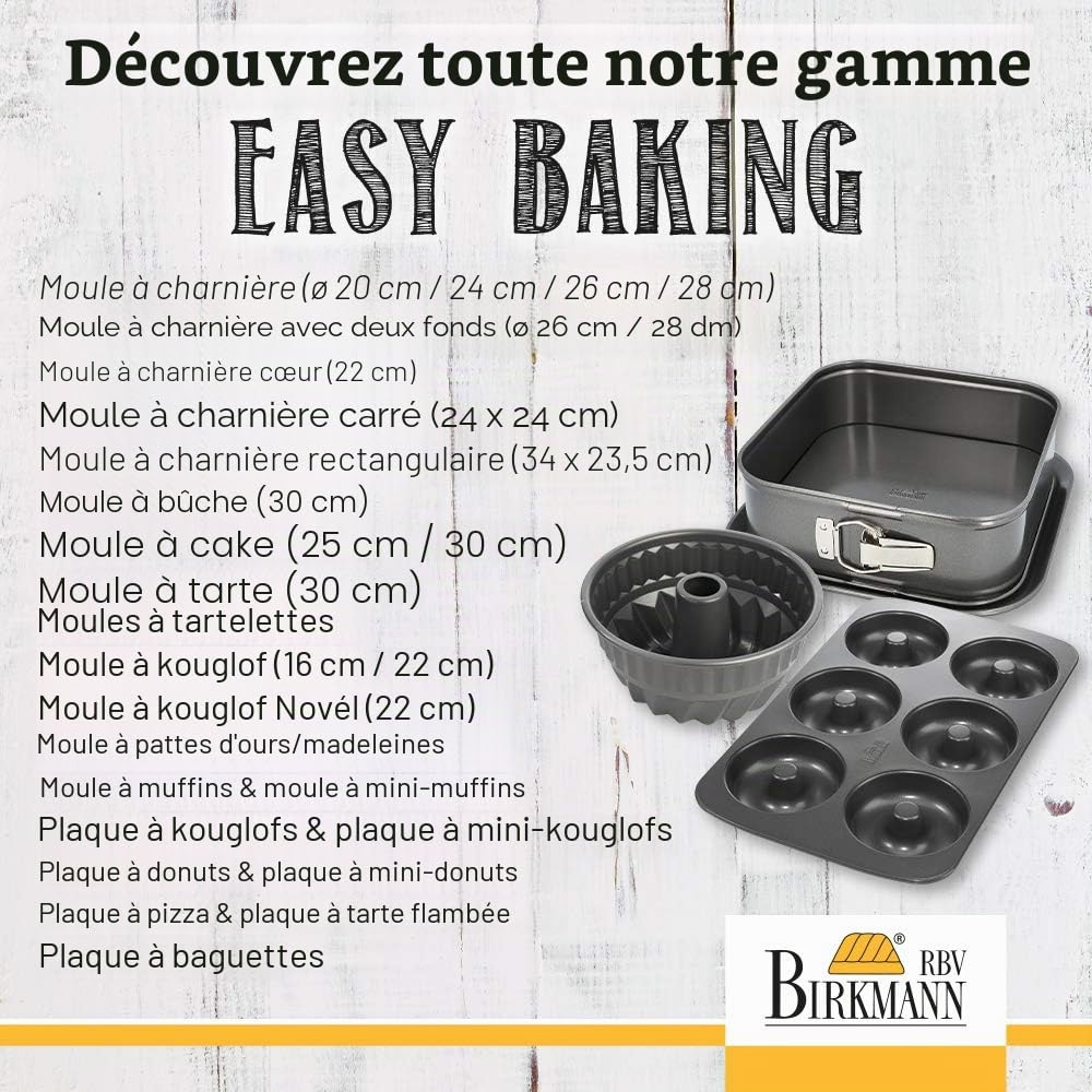 RBV Birkmann 881518 Easy Baking Lot de 6 plaques de kouglof Ø 10 cm