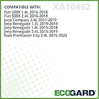Vista 3 de ECOGARD XA10492 Filtro de Aire de Motor Premium Compatible con Jeep Compass 2017-2024, Renegade 2015-2021, Ram ProMaster City 2015-2022, Fiat 500X