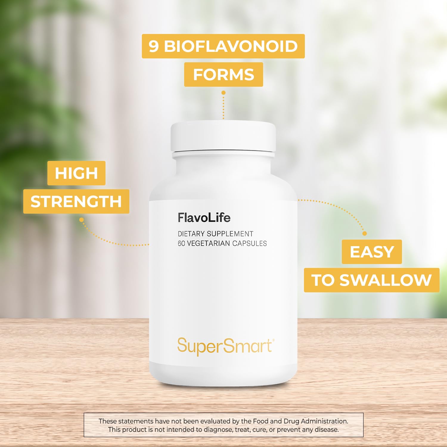 Supersmart FlavoLife (Flavonoid Complex Supplement) - with Luteolin, Myricetin, Fisetin, Rutin, Quercetin, EGCG, Apigenin, Hesperidin | Non-GMO & Gluten Free - 60 Vegetarian Capsules — Amazon image 3