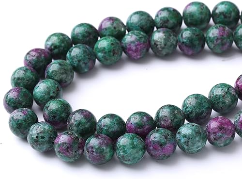 Miniatura 3 de 90 cuentas de piedra natural epidota zoisita de 0.157 pulgadas (0.157 in), cuentas redondas sueltas de piedra para hacer joyas, bricolaje y piedra